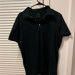 J Crew Broken In Short Sleeve Black Polo